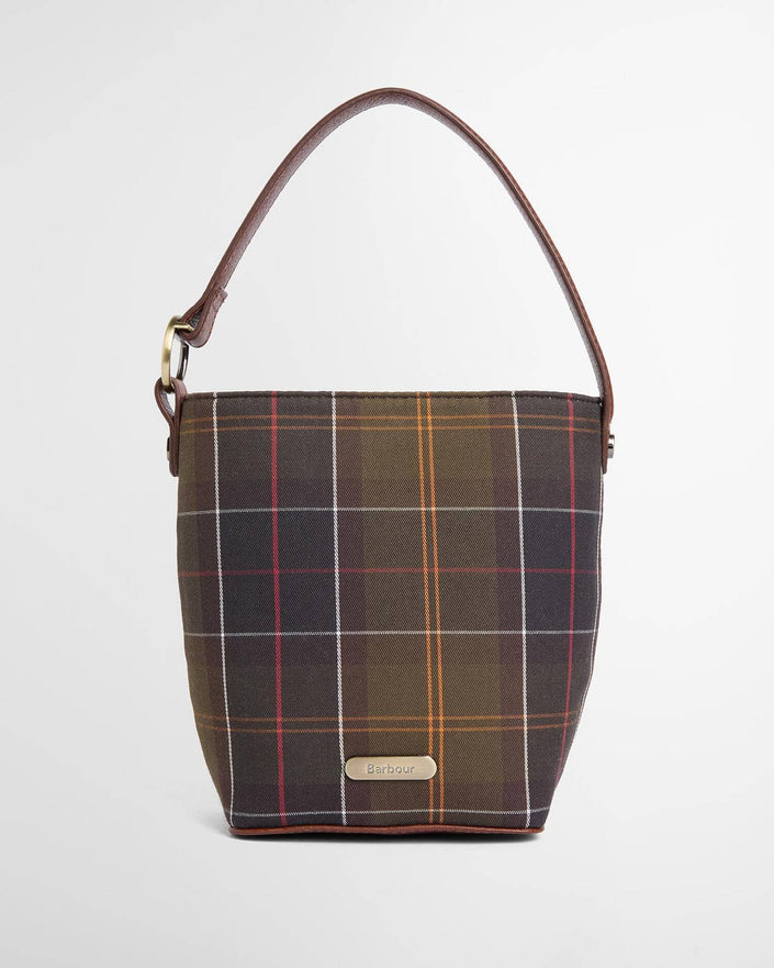Cedar Mini Tartan Bucket Bag-front