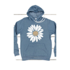 Daisy Flower Spring Floral Summer Bloom Blossom Hoodie heather slate front