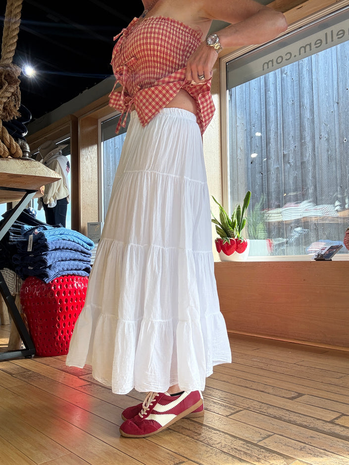 TIERED COTTON SKIRT