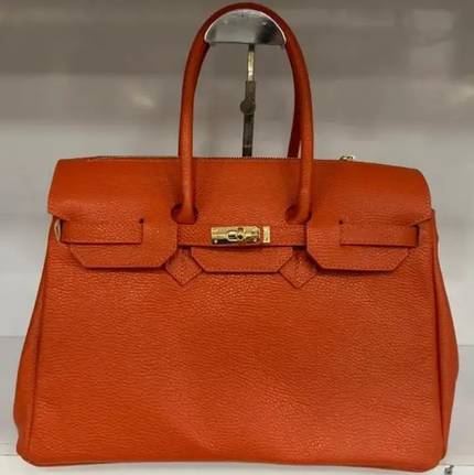 The Capri Structured Handbag, orange
