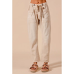 Vintage Washed Slim Barrel Pants with Front