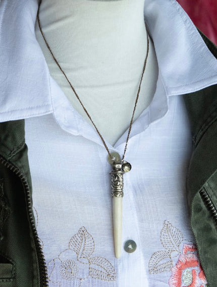 Tooth Pendant Necklace styled