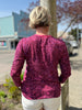 Sarah Round Neck Long-Sleeve W Darts fuschia back
