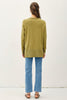 oversize lightweight sweater w pocket & slits