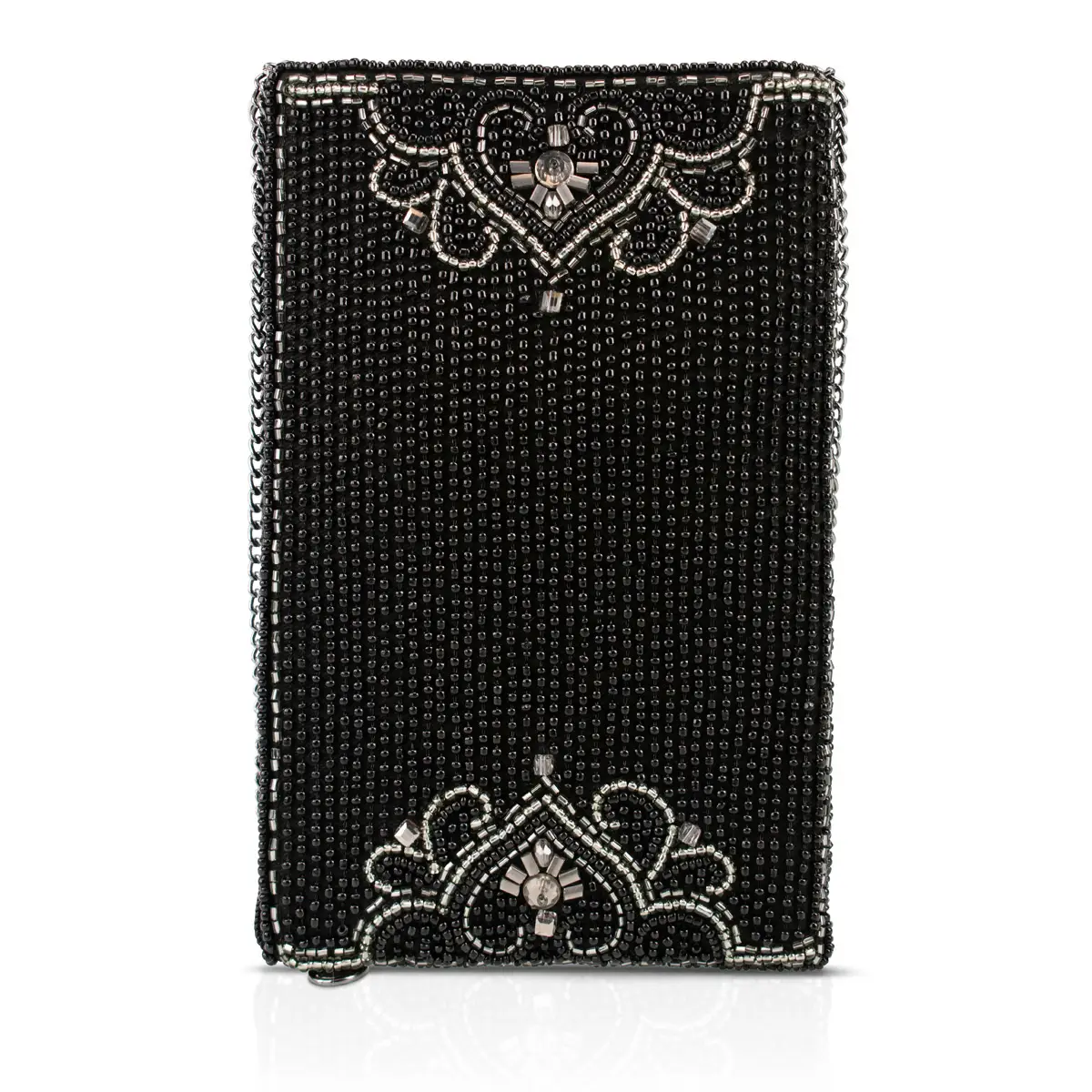 Encore Black with Crystal Embroidery Phone Bag back