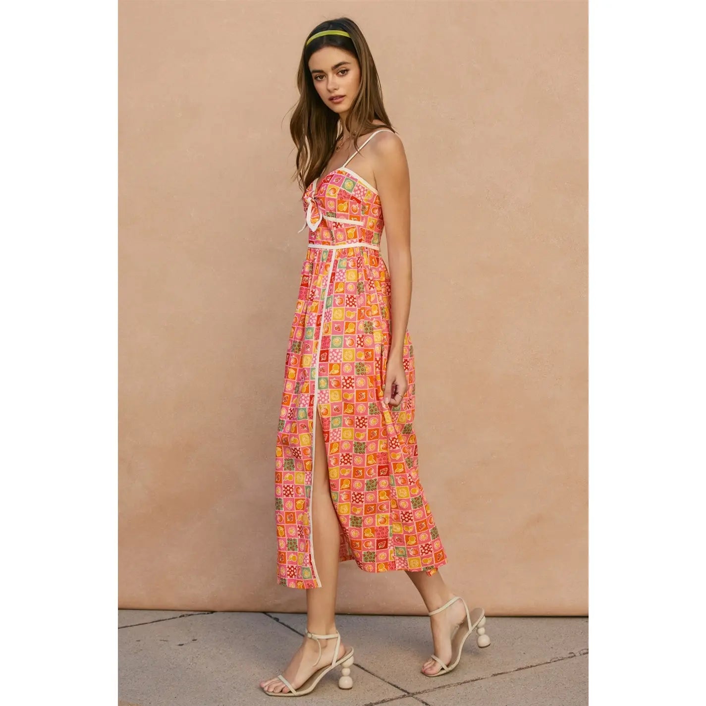 Sugar Crush Sleeveless Contrast Binding Maxi Dress side