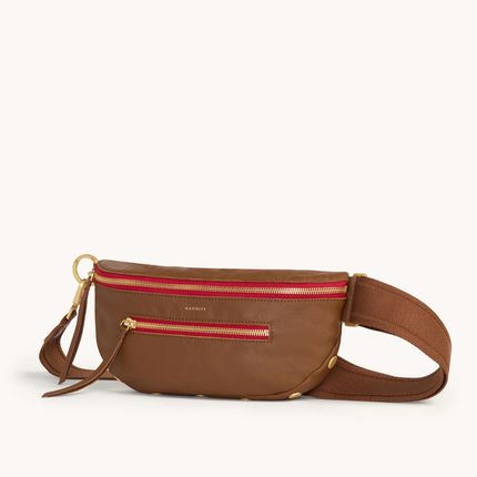 *Charles Crossbody Med-Mahogany Pebble