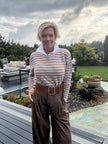 Textured Stripe Sweater Crew