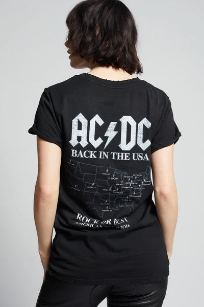Recycled Karma AC/DC Back In Black Tee - Black (Back)