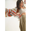 Multicolor Striped Button Up Knit Cardi