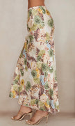 All Over Print Silky Floral Maxi Skirt