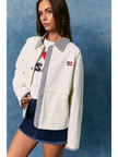 Jacket W Gingham Trim