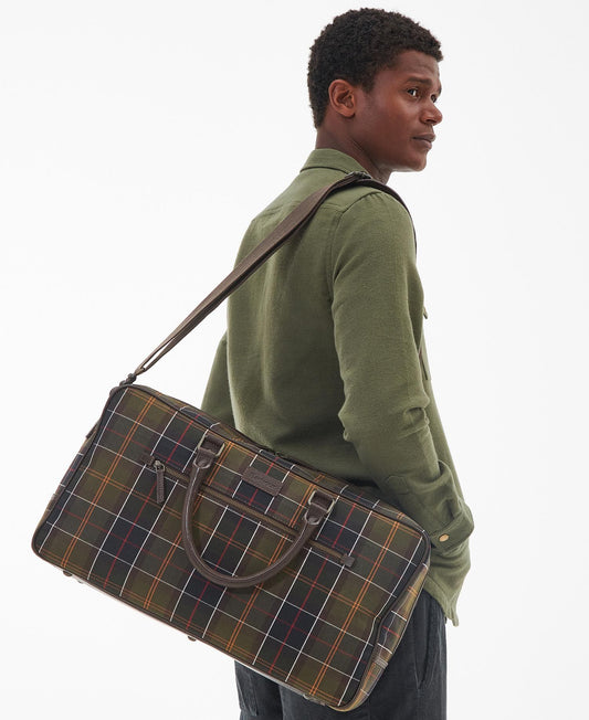 Barbour Tartan & Leather Holdall Classic Tartan One Size