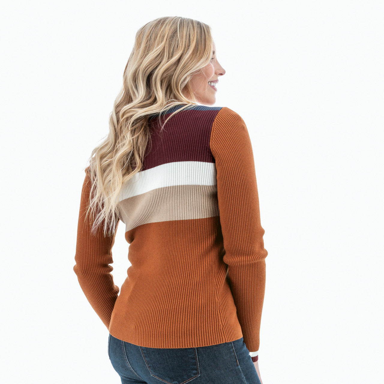 Thora Stripe Sweater | Autumnal back