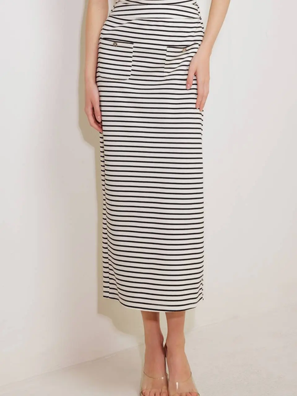 Stripe Woven Skirt front