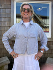 Miranda Shirt white blue front