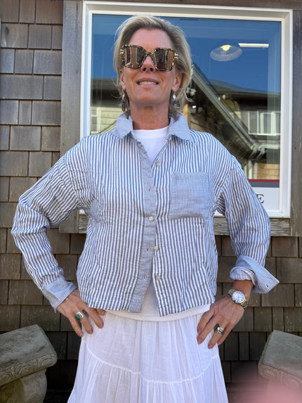 Miranda Shirt white blue front