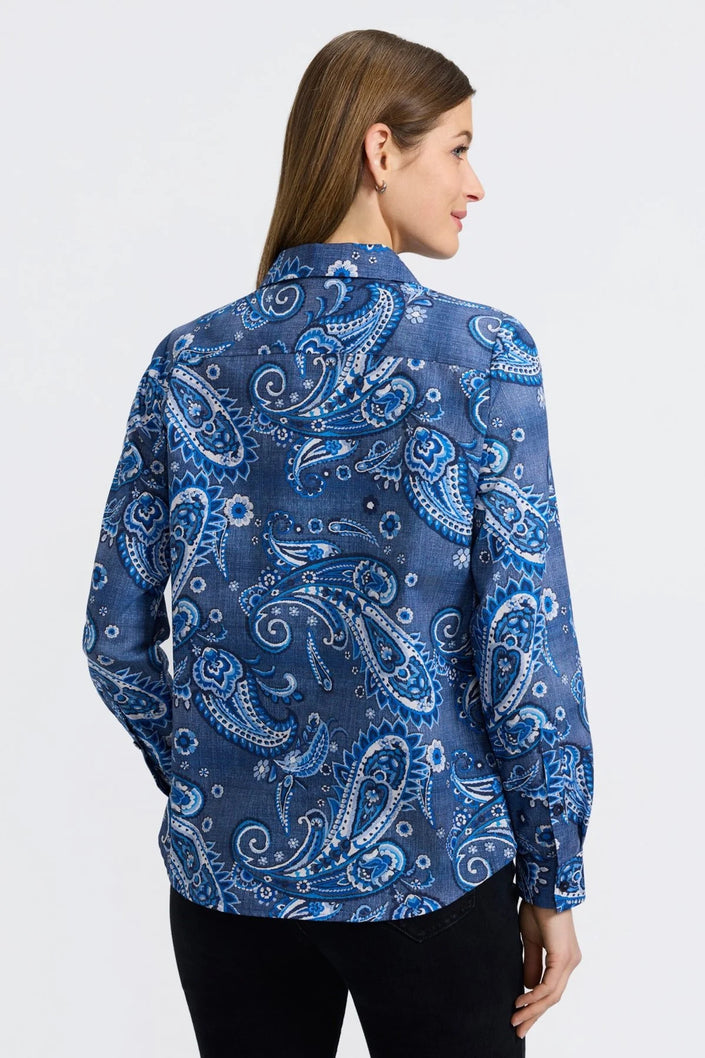 Hampton Denim Paisley Long Sleeve Shirt back