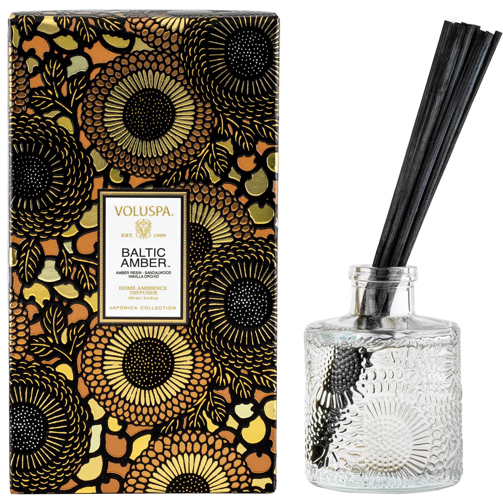 BALTIC AMBER | Reed Diffuser with packaging