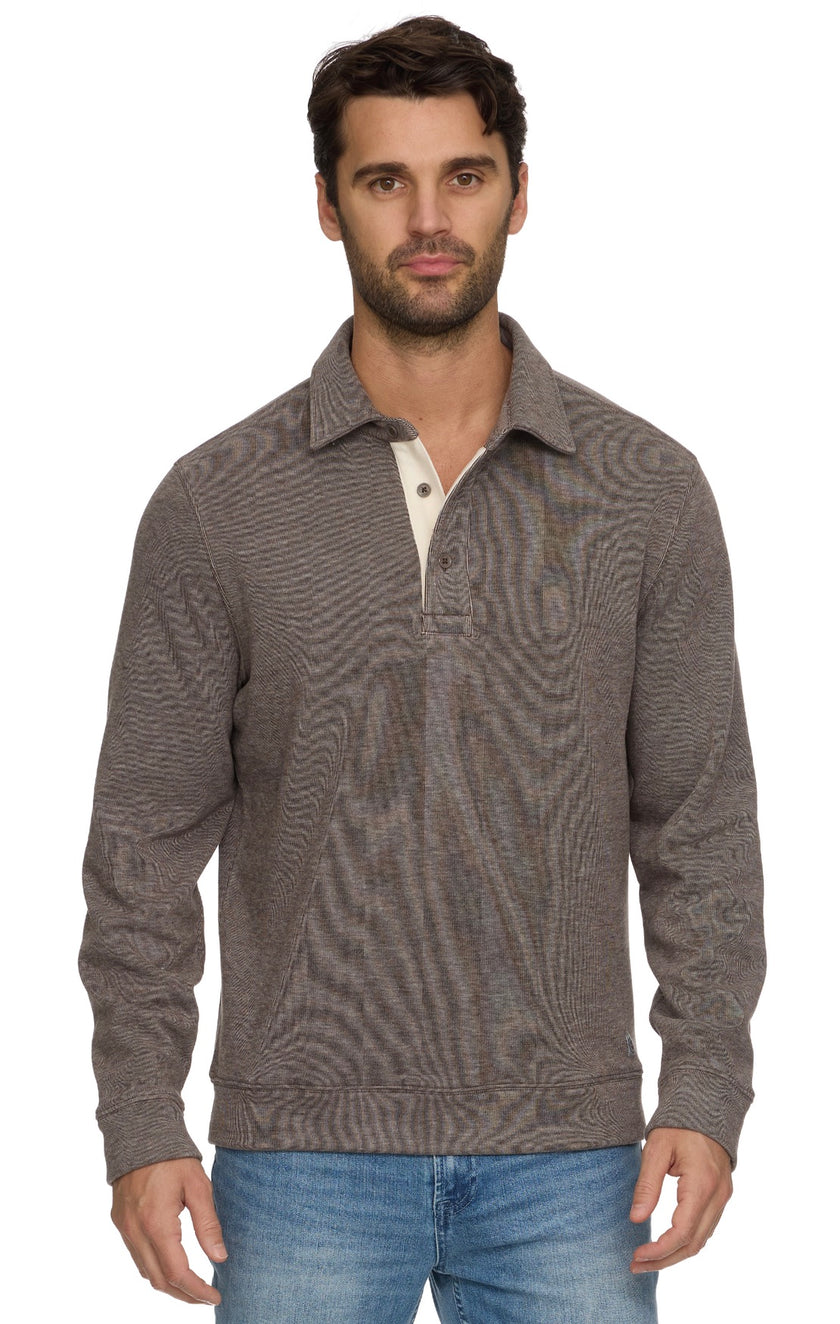 NEWTON FLEECE LS POLO