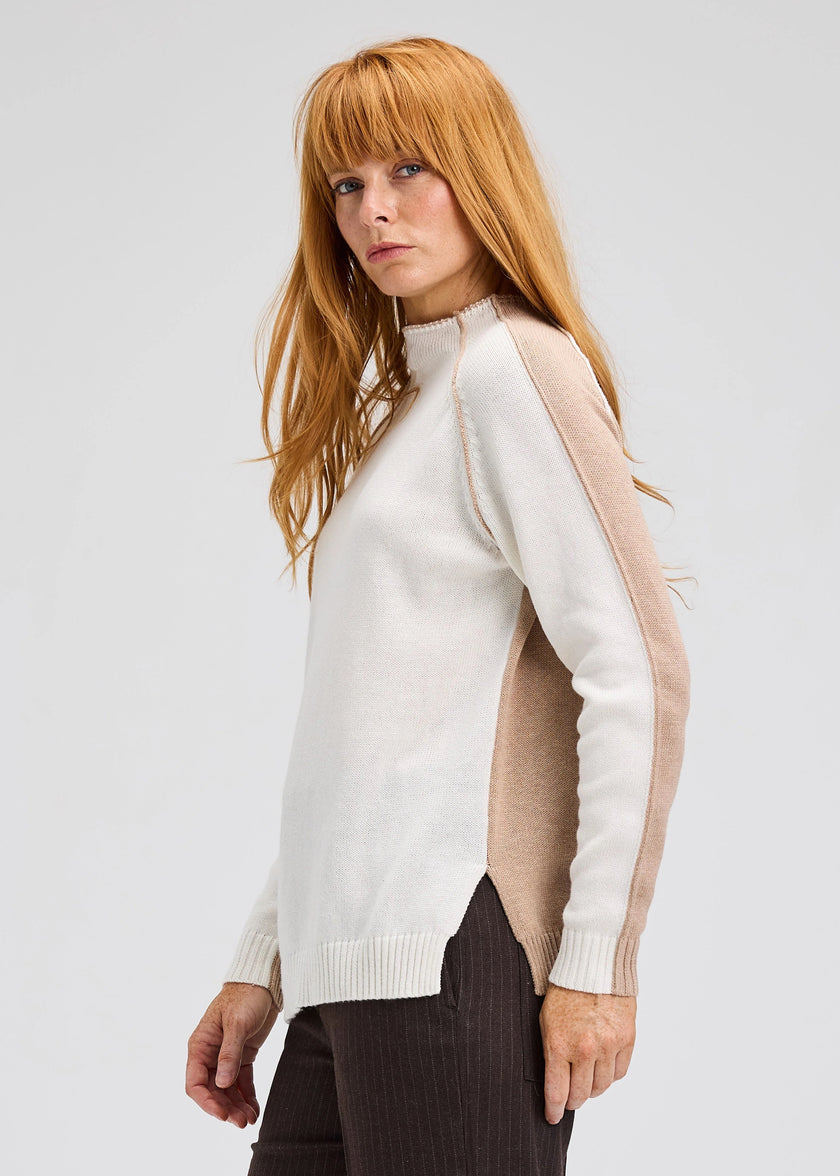 Relaxed Color Contrast Sweater