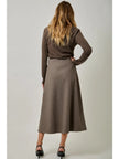 The Clover Wool Blend Midi Skirt