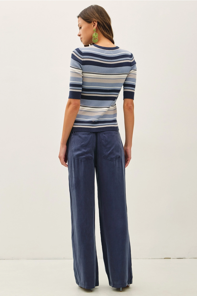 The Annie Striped Ribbed Top