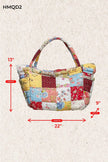 Bloom Quilted Floral Patchwork Carryall Tote Bag