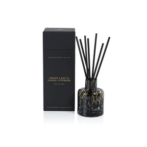 Apothecary Guild Opal Glass Reed Diffuser in Gift Box | Cedar Leaf & Hinoki Cypress