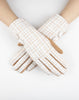 Plaid Pattern Tweed Gloves