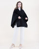 Notched Lapel Belted Tailored Cape black