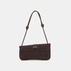 Balen Suede Shoulder Bag | Chocolate back