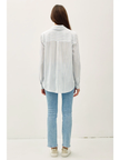 Ginny Vertical Stripe Button Down chambray back