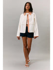 Jacket with Gingham Trim