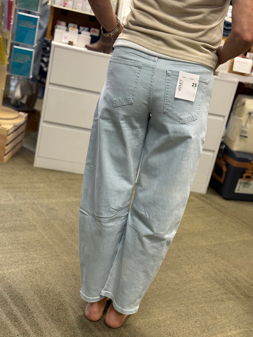 SUPER HIGH RISE STRIPED BARREL back