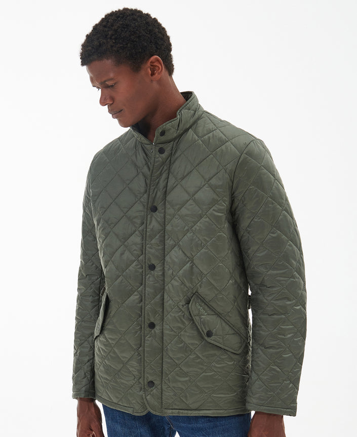 Barbour Flyweight Chelsea Quilt dusty olive front