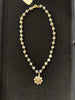 Grey & Cream Beaded Necklace with Bee Pendant nw 24 72