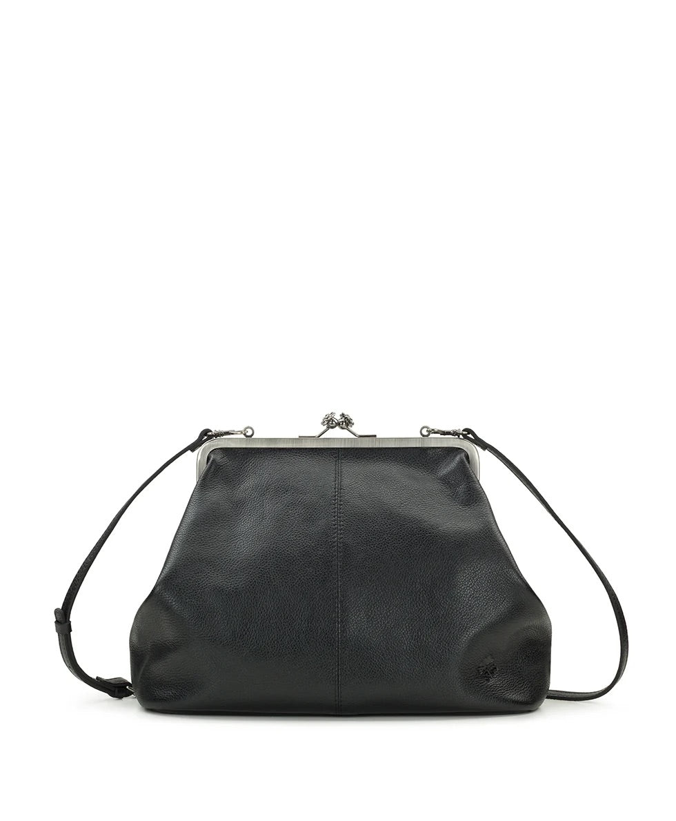 Vivienne Frame Crossbody - Rugged Natural Grain Black