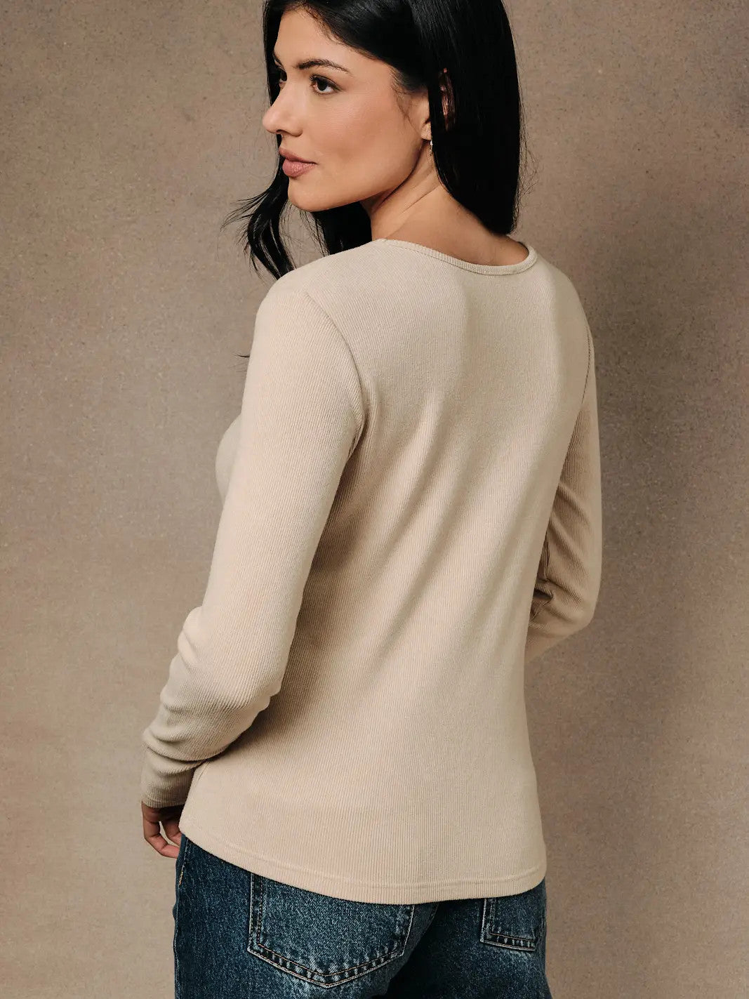 Fall Theme LS Ribbed Top