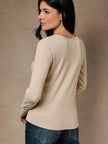 Fall Theme LS Ribbed Top