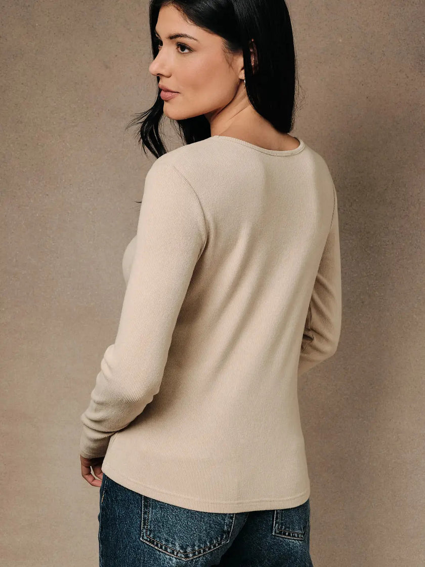 Fall Theme LS Ribbed Top
