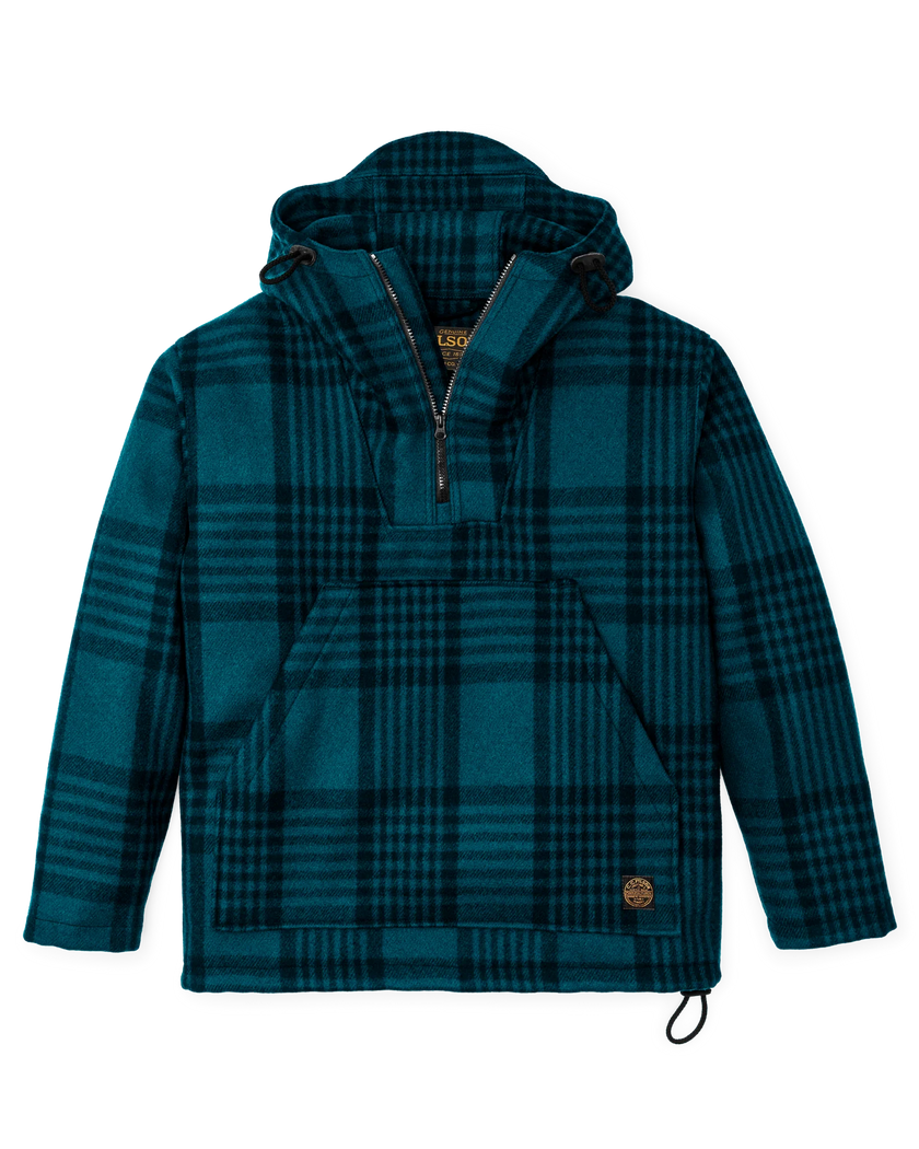 Filson mackinaw wool anorak bue black plaid