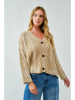 Oversized Washed Cable Cardigan