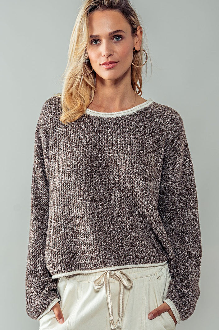 Vicki Bounded Knit Sweater brown