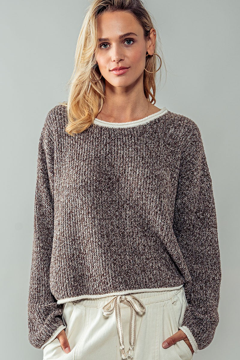 Vicki Bounded Knit Sweater brown
