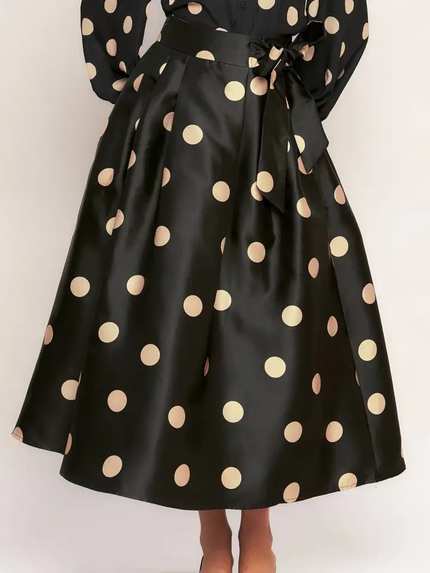 Printed Woven Midi Skirt front