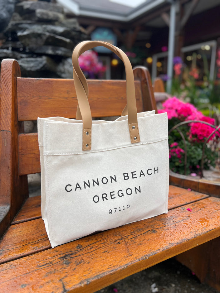 Cannon Beach Market Tote | Tan Handle