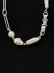 Mother of Pearl with Silver Chain Necklace nw 26 9