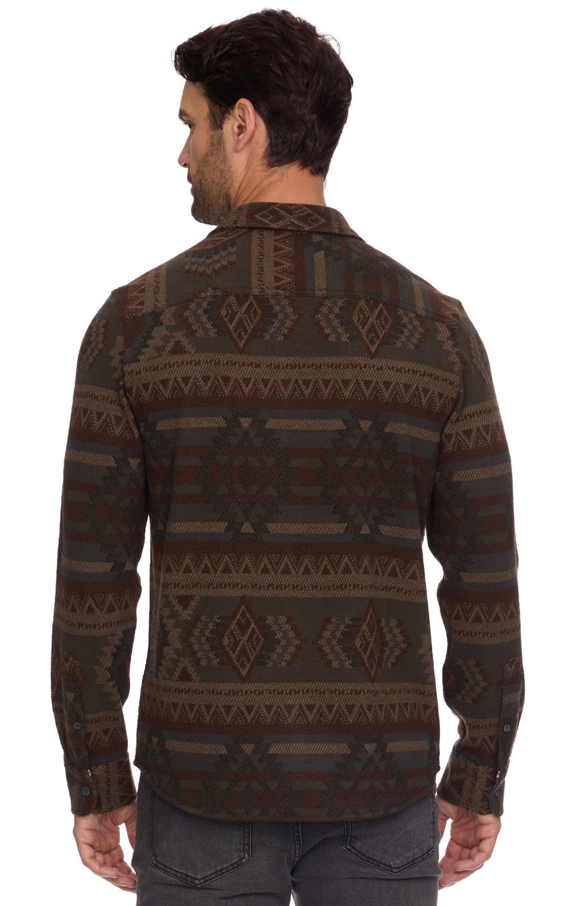 Forestdale LS Southwestern Hero Knit Flannel