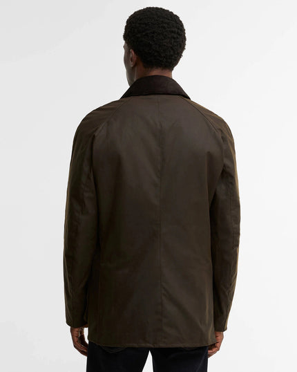 Barbour Ashby Wax Jacket, olive-back